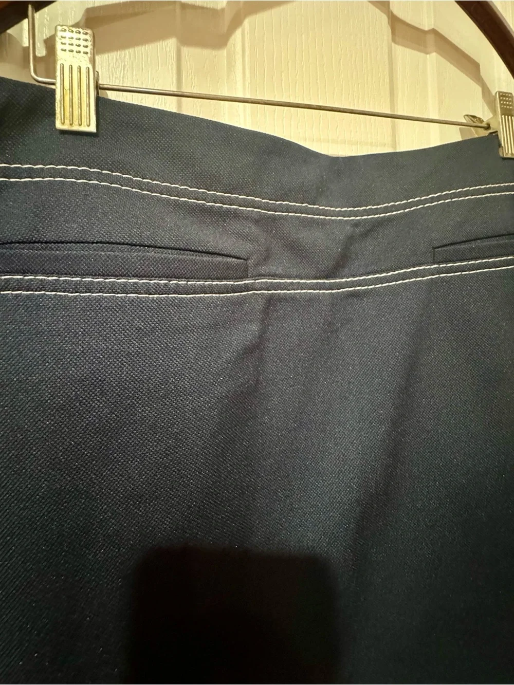 Tory Burch Navy Mini Skort with White Contrast Stitching